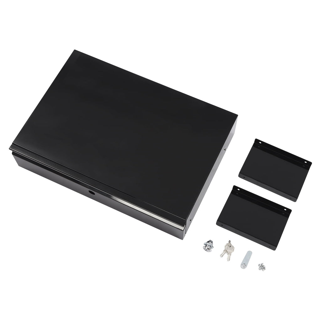 Home Under Desk Storage Drawer - Office Pull-out Hidden Drawer Hanging Drawers for Desk - Standing Desk Drawer Attachment - Under Desk Mounted Sliding Metal Hanging Drawers Organizer