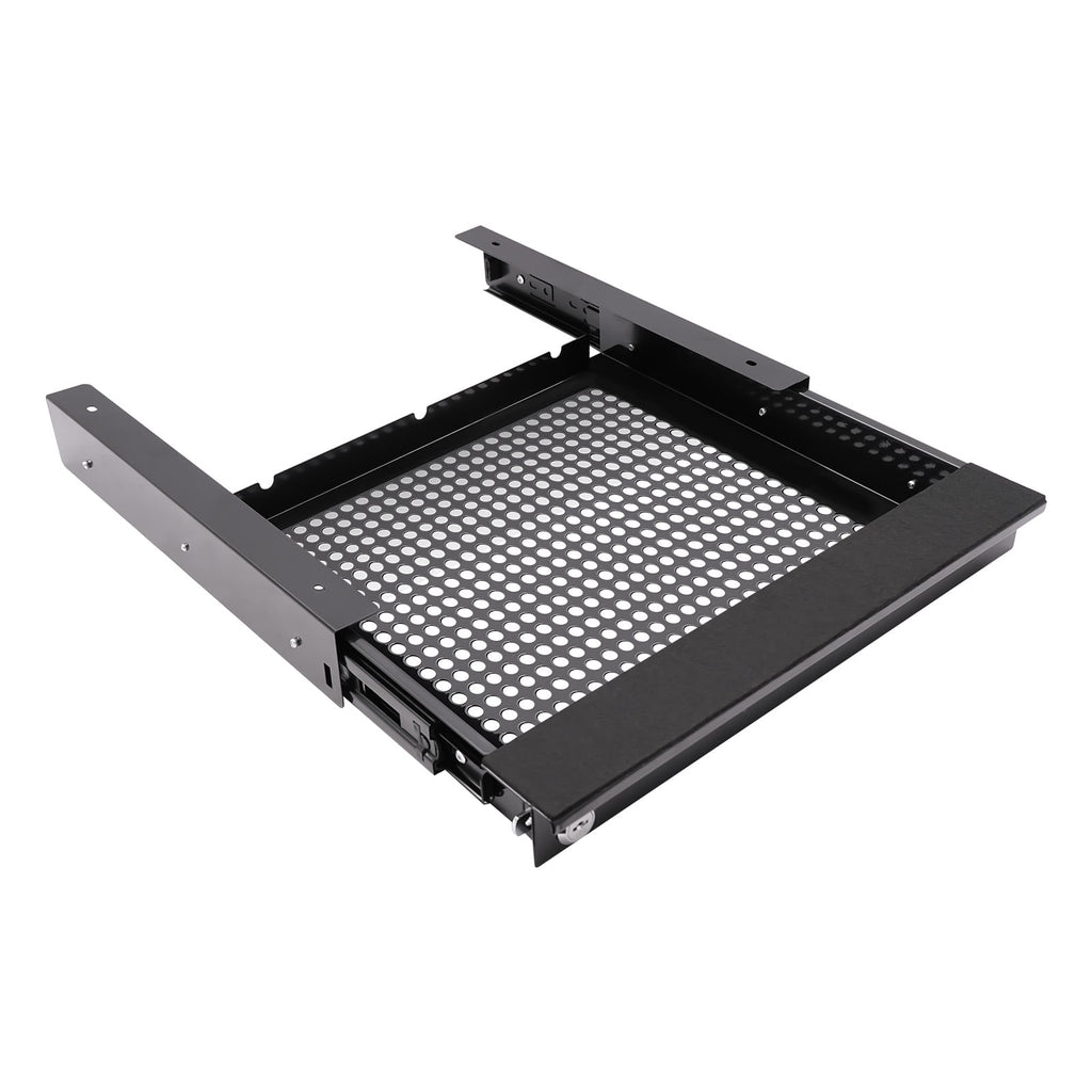 Home Under Desk Storage Drawer - Office Pull-out Hidden Drawer Hanging Drawers for Desk - Standing Desk Drawer Attachment - Under Desk Mounted Sliding Metal Hanging Drawers Organizer