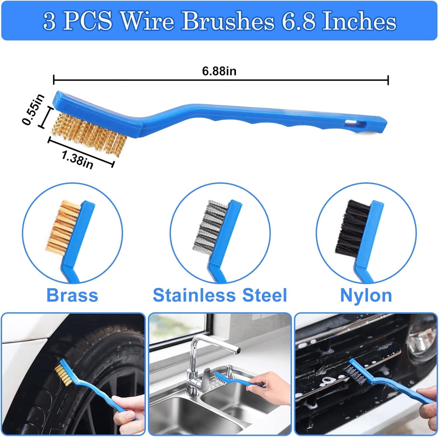 Ahot 27Pcs Car Detailing Kit, Car Detailing Brush Set, Auto Detailing Drill Brush Set, Car Detailing Brushes, Car Wash Kit, Car Accessories, Car Cleaning Tools Kit for Interior, Exterior, Wheels