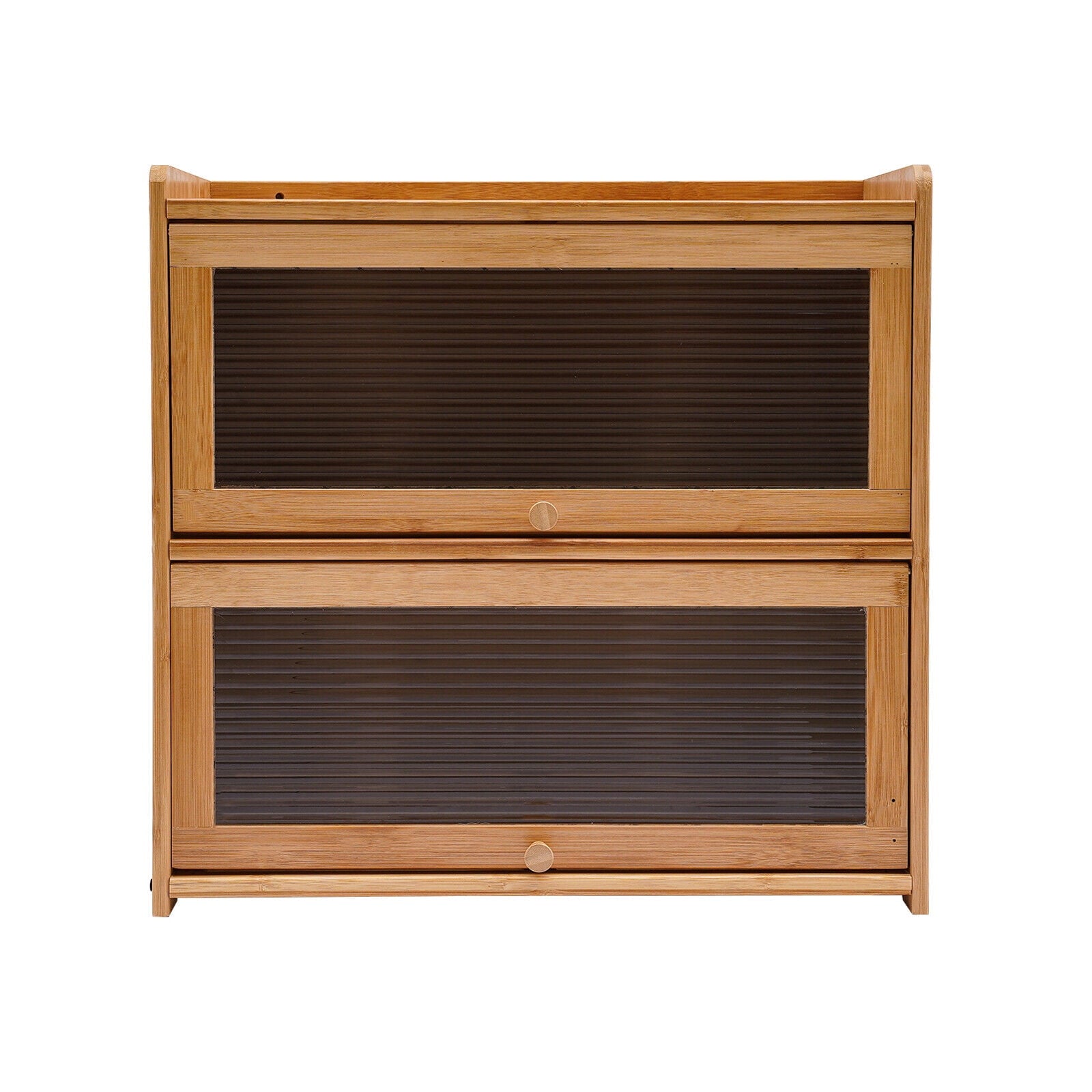 Primary Color 2 Tier Bamboo Storage Cabinet Countertop Storage Cabinet Home For Kitchens, Bedrooms