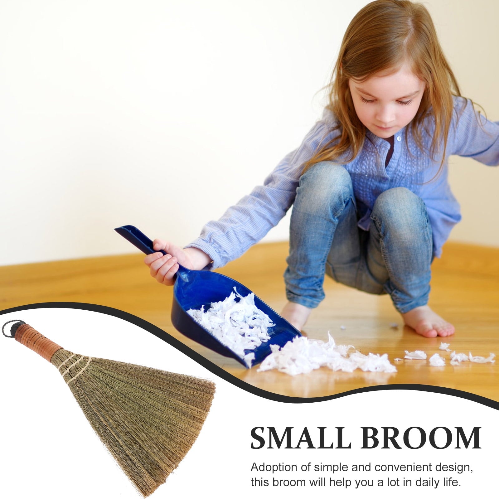 2pcs Home Broom Tools Reusable Cleaning Brooms Dust Cleaning Brooms Short Handle Broom