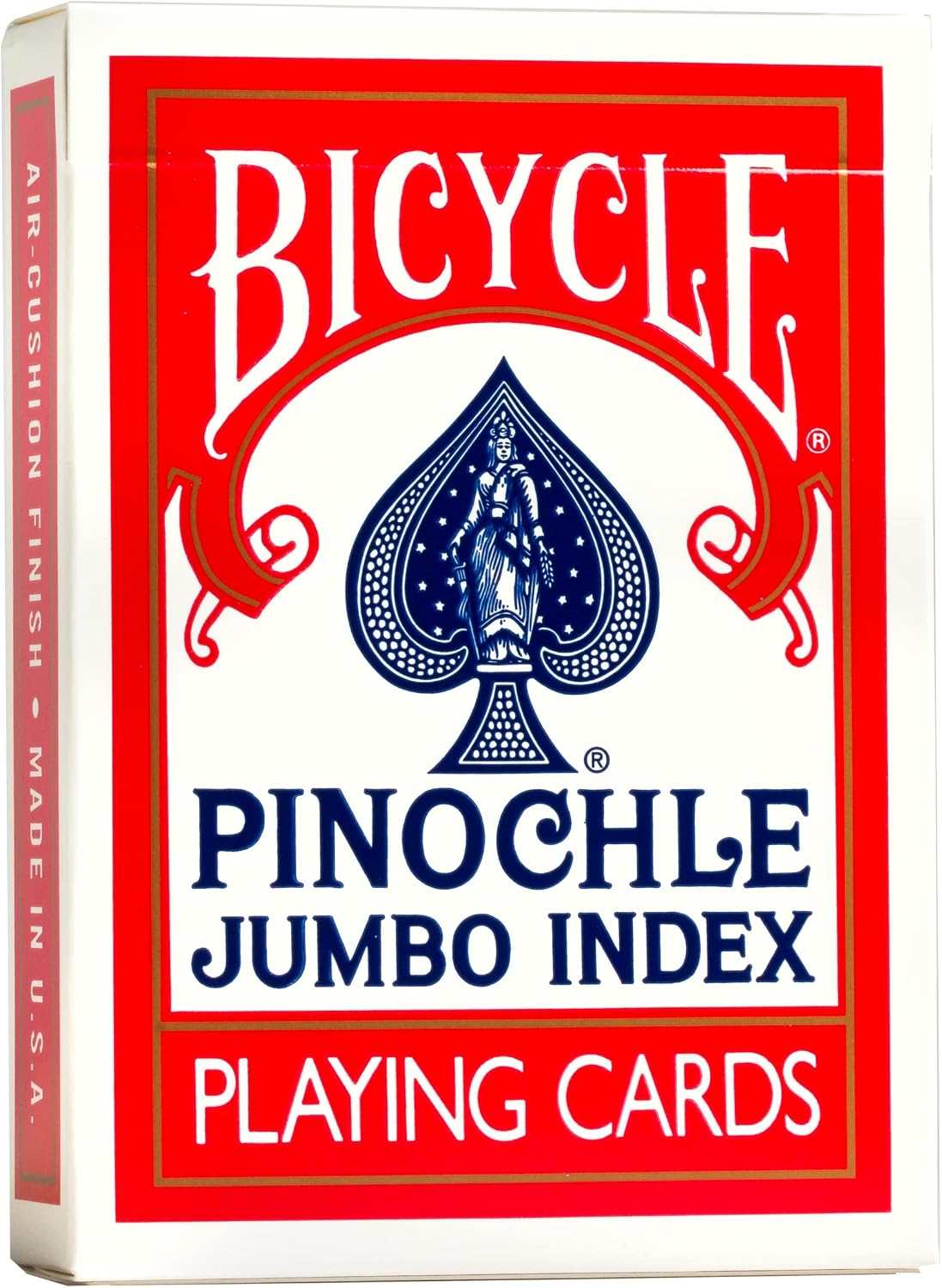 Bicycle Jumbo Pinochle Playing Cards - Large Print Easy to Read Numbers Suits Deck of Cards - Pinochle Deck