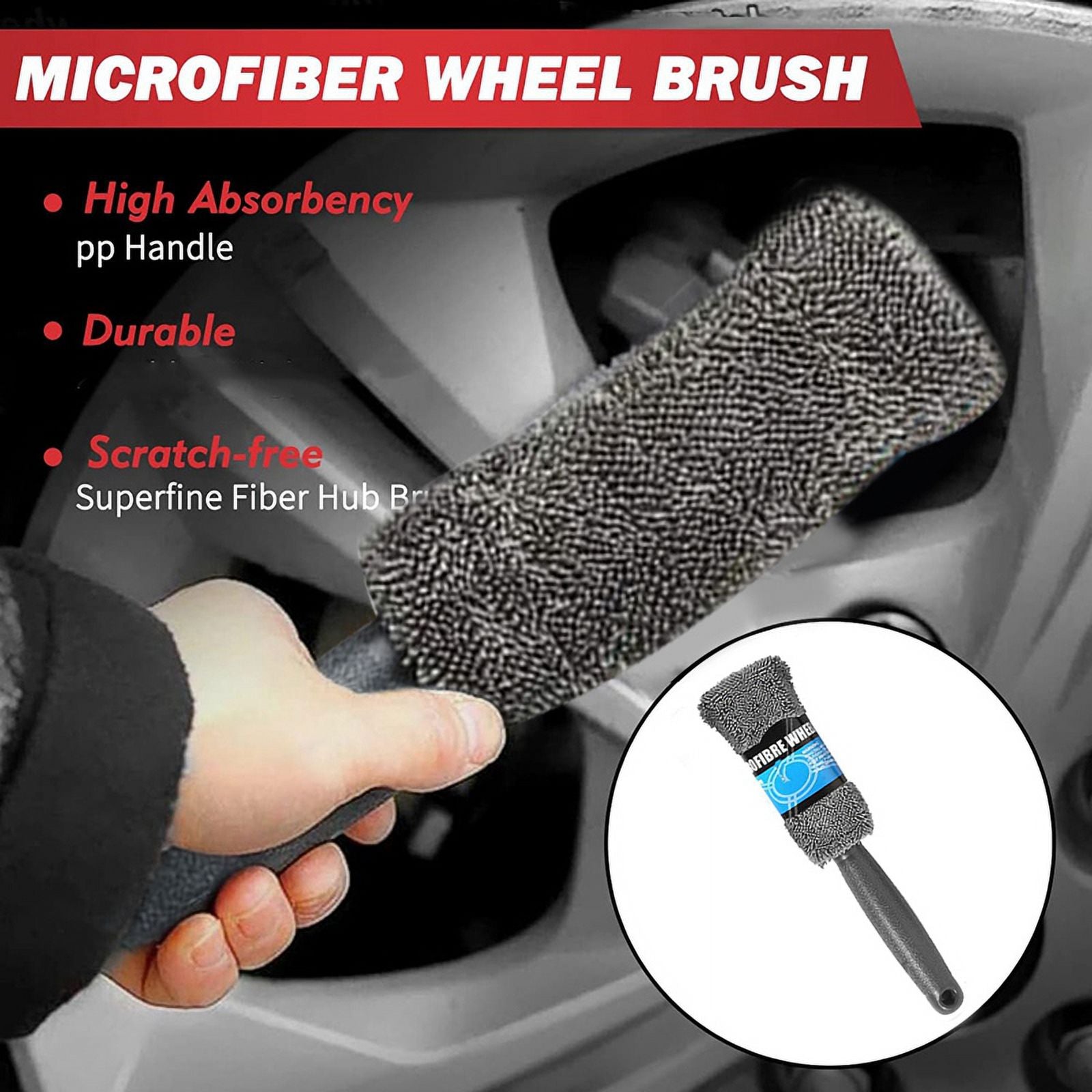 9Pcs Car Cleaning Tool Kit, Microfiber Car Detailing Cleaning Tools Set for Interior Exterior Car Washing Beauty Winter