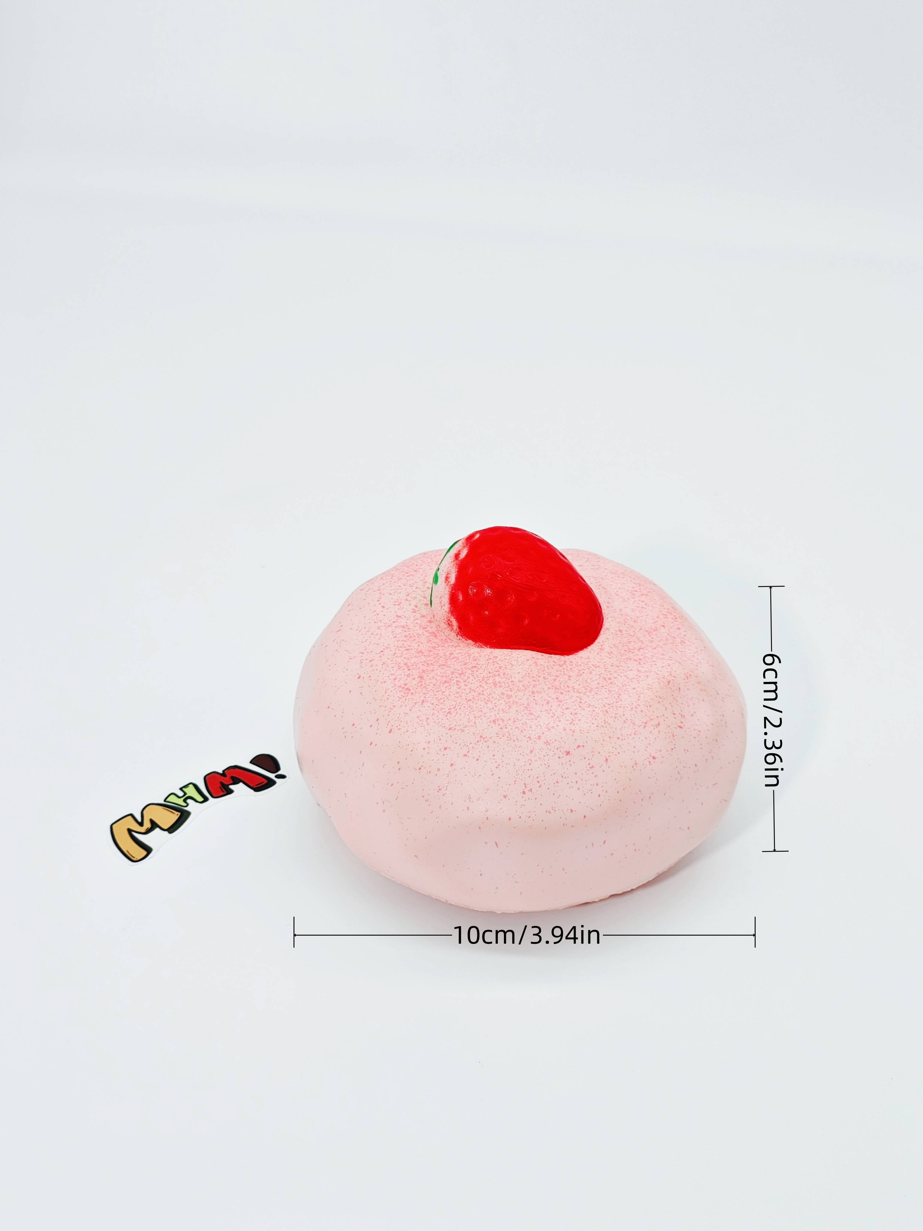 🍓 Pink Strawberry Soufflé Squishy | Dessert Themed Slow Rising Stress Relief Toy