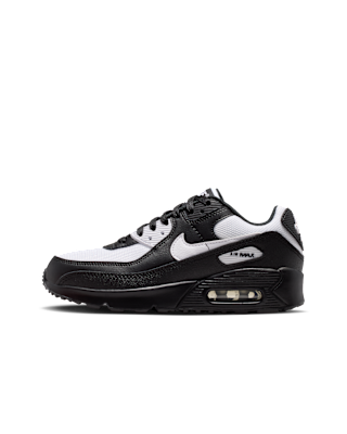 Nike Air Max 90 Big Kids' Shoes - Black/White