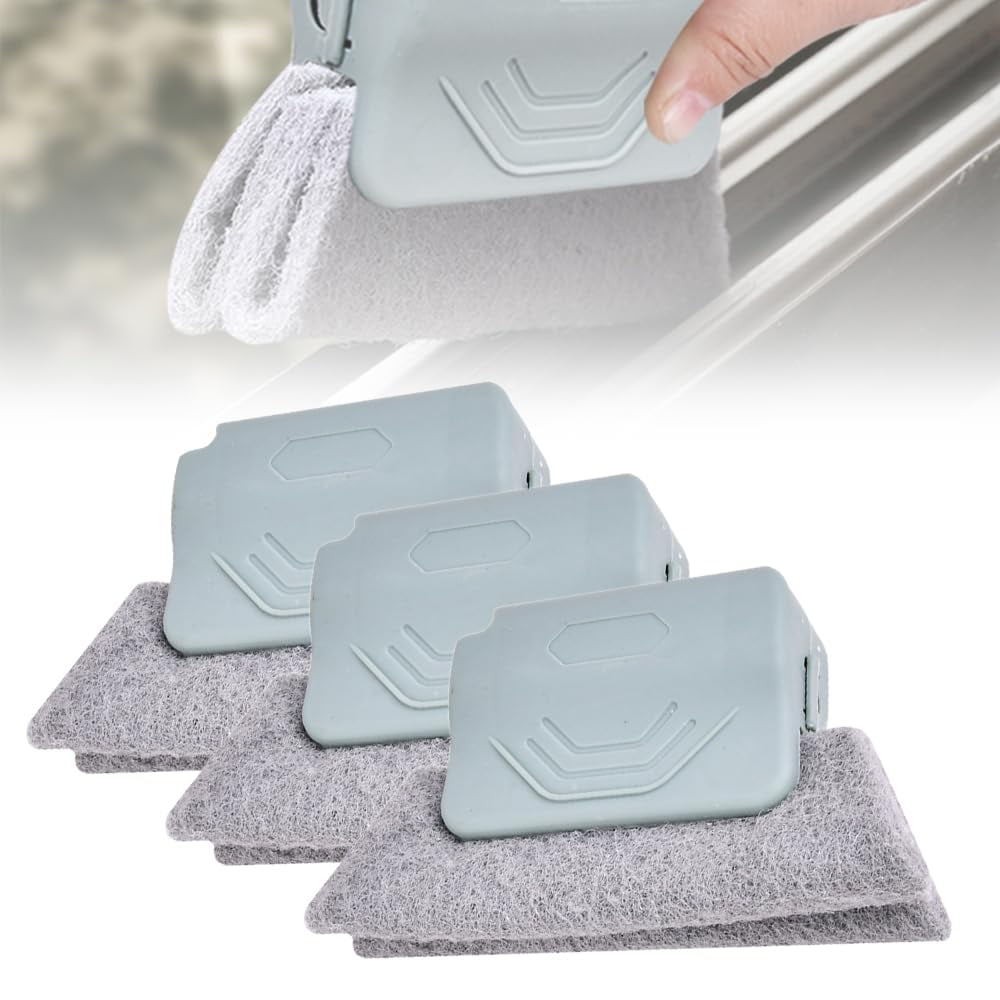 Magic Window Track Cleaner, 2026 New Window Groove Cleaning Brush Tools Set, for Window lides Gaps Tile Lines Shutter Slats Car Vents &amp; Narrow Gaps