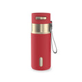 Contigo 16 oz Stainless Steel Water Bottle, Leak-Proof, Hot & Cold Insulated, Travel, Gym & Office Friendly, Carry Strap, Red/Champagne