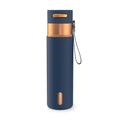 Contigo 24 oz Stainless Steel Leak-Proof Insulated Water Bottle with Carry Strap, Blue/Bronze