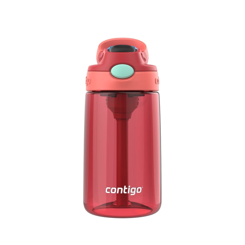 Contigo Kids Water Bottle with Redesigned AUTOSPOUT Straw, 14 oz., Goji Berry Coral