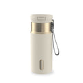 Contigo SnapSeal Leakproof Stainless Steel Reusable Water Bottle with Carrying Strap, Cream/Champagne, 16 oz