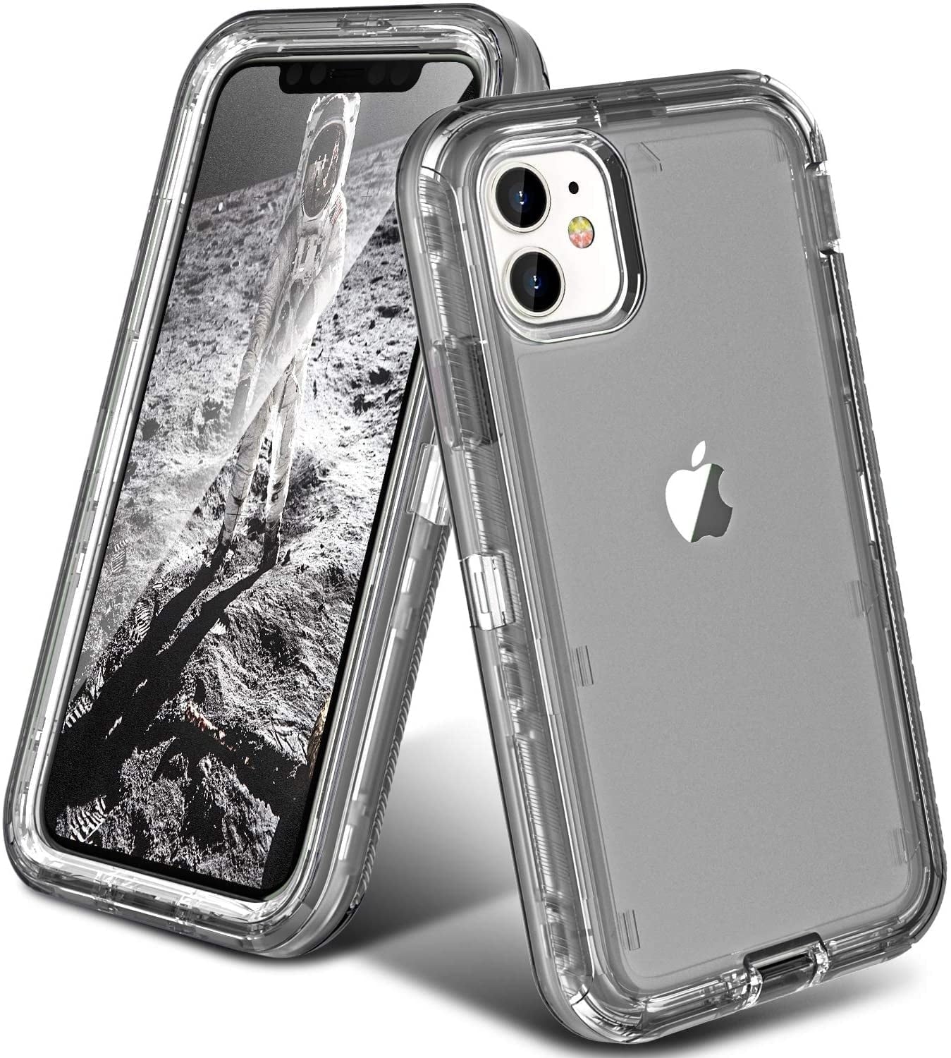 For iPhone 12 Pro Max [6.7-inch] Heavy Duty Shockproof Protection Phone Cases, Anti-Drop, Triple Layer Transparent Protective Back Cover Case