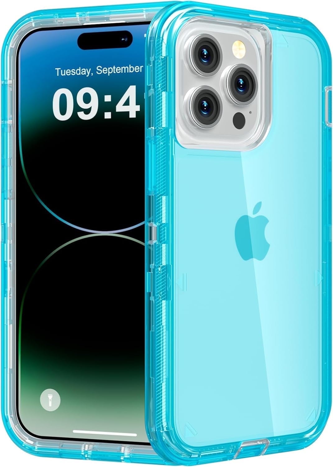 For iPhone 12 Pro Max [6.7-inch] Heavy Duty Shockproof Protection Phone Cases, Anti-Drop, Triple Layer Transparent Protective Back Cover Case