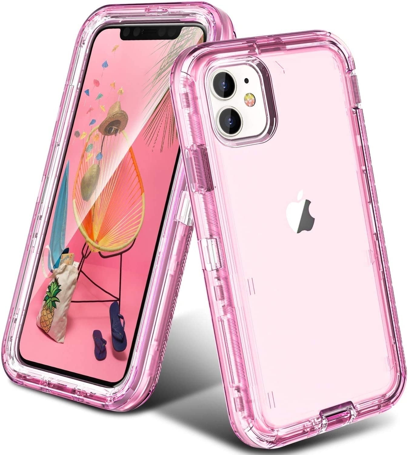 For iPhone 12 Pro Max [6.7-inch] Heavy Duty Shockproof Protection Phone Cases, Anti-Drop, Triple Layer Transparent Protective Back Cover Case