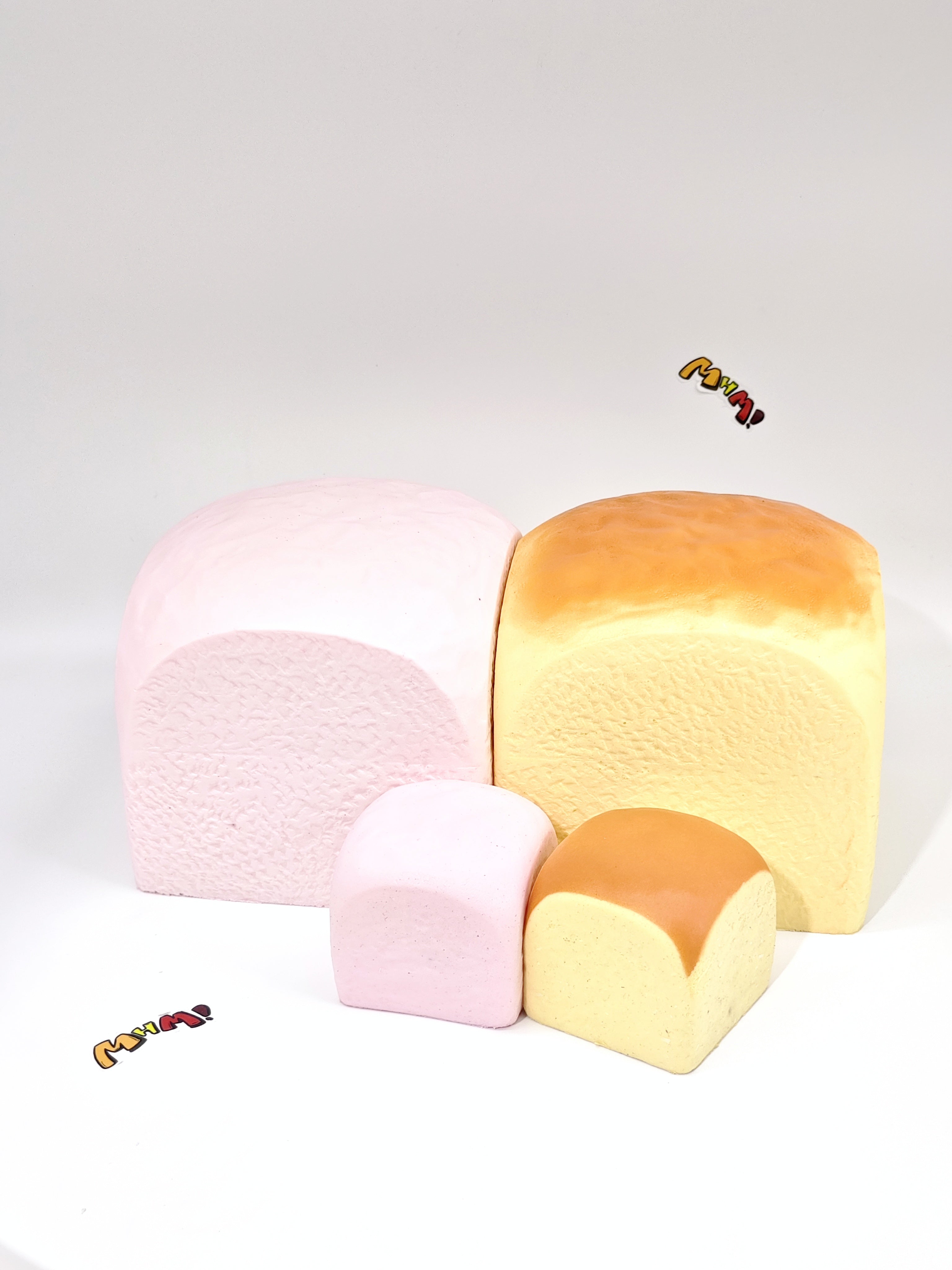 The "Parent & Child" Bread Duo 🍞🍞 Jumbo & Mini Hawaiian Roll Squishy Set