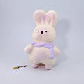 🐰 Purple Scarf Bunny Squishy | Cute Animal Themed Slow Rising Stress Relief Toy