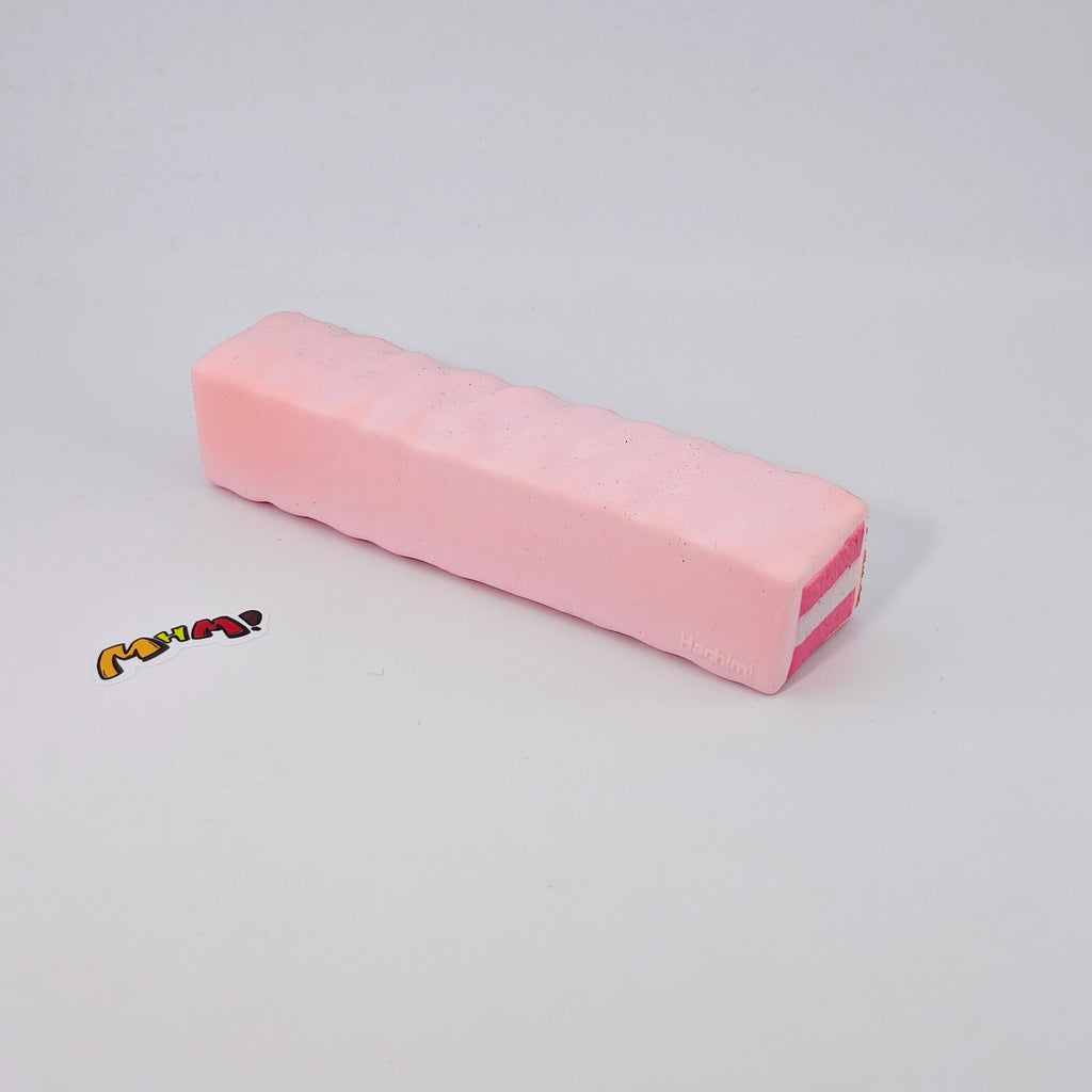 🍓 Strawberry & Raw Chocolate Wafer Biscuit Squishy 2-Pack Set | Snack Themed Slow Rising Stress Relief Toy