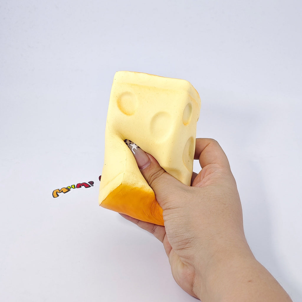 🧀 Cheese Toast Stick Squishy | 2 Styles Bakery Themed Slow Rising Stress Relief Toy
