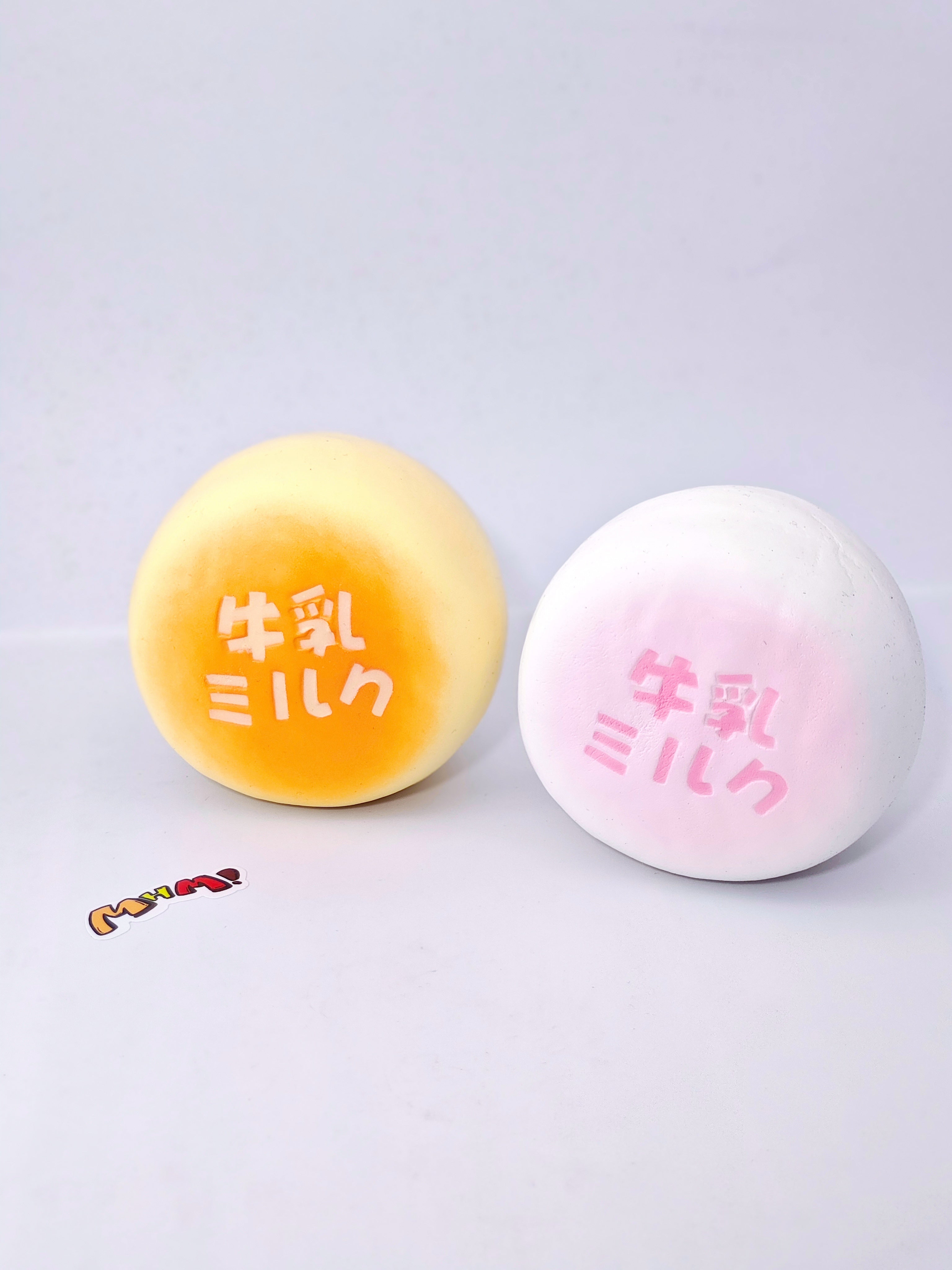 🥛 Soft Milk Bun Squishy | 3 Styles Dairy Bakery Themed Slow Rising Stress Relief Toy