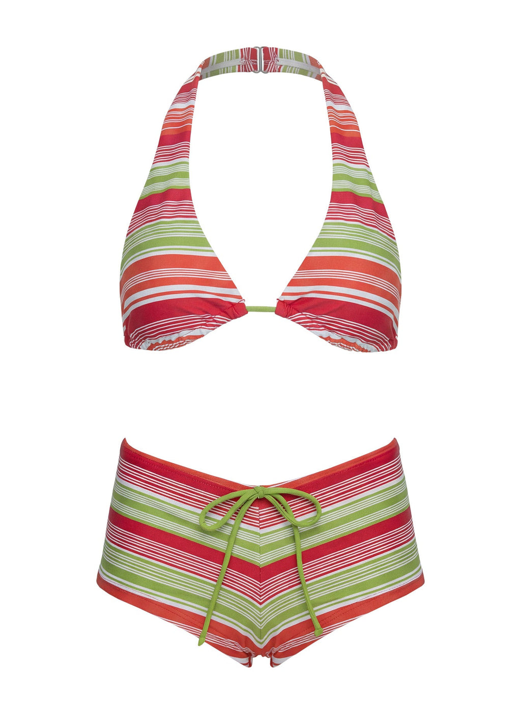 Tan Lines Micro Swim Shorts Red / Green Stripe