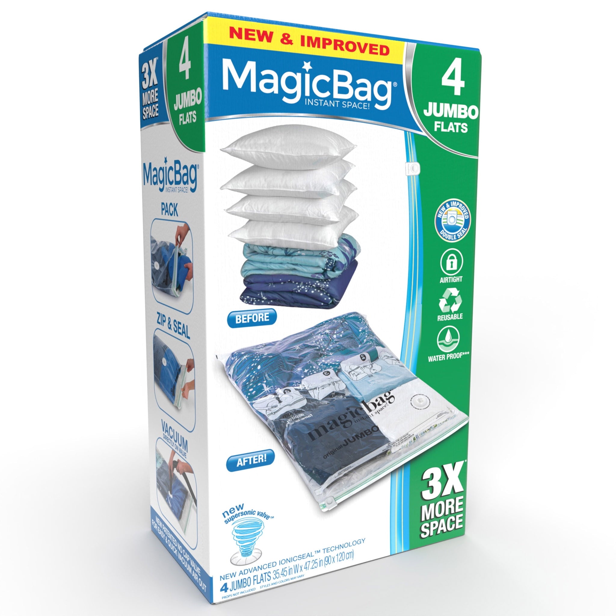 Unbranded Magicbag Original Jumbo, Instant Space, Storage Bags, 4Pk 08