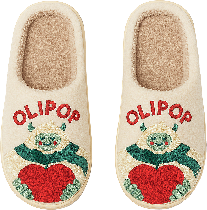 Crisp Apple Yeti Slippers