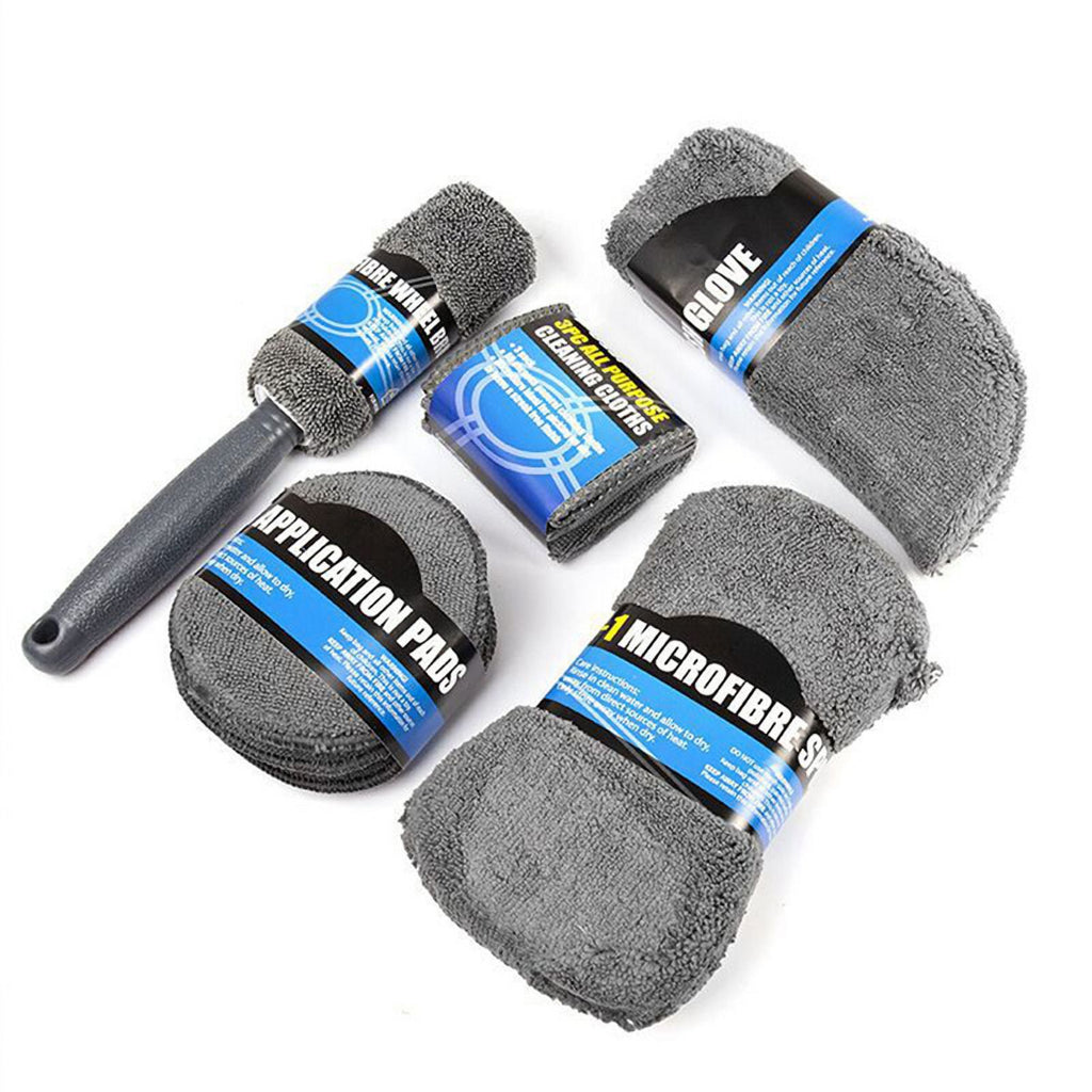 9Pcs Car Cleaning Tool Kit, Microfiber Car Detailing Cleaning Tools Set for Interior Exterior Car Washing Beauty Winter