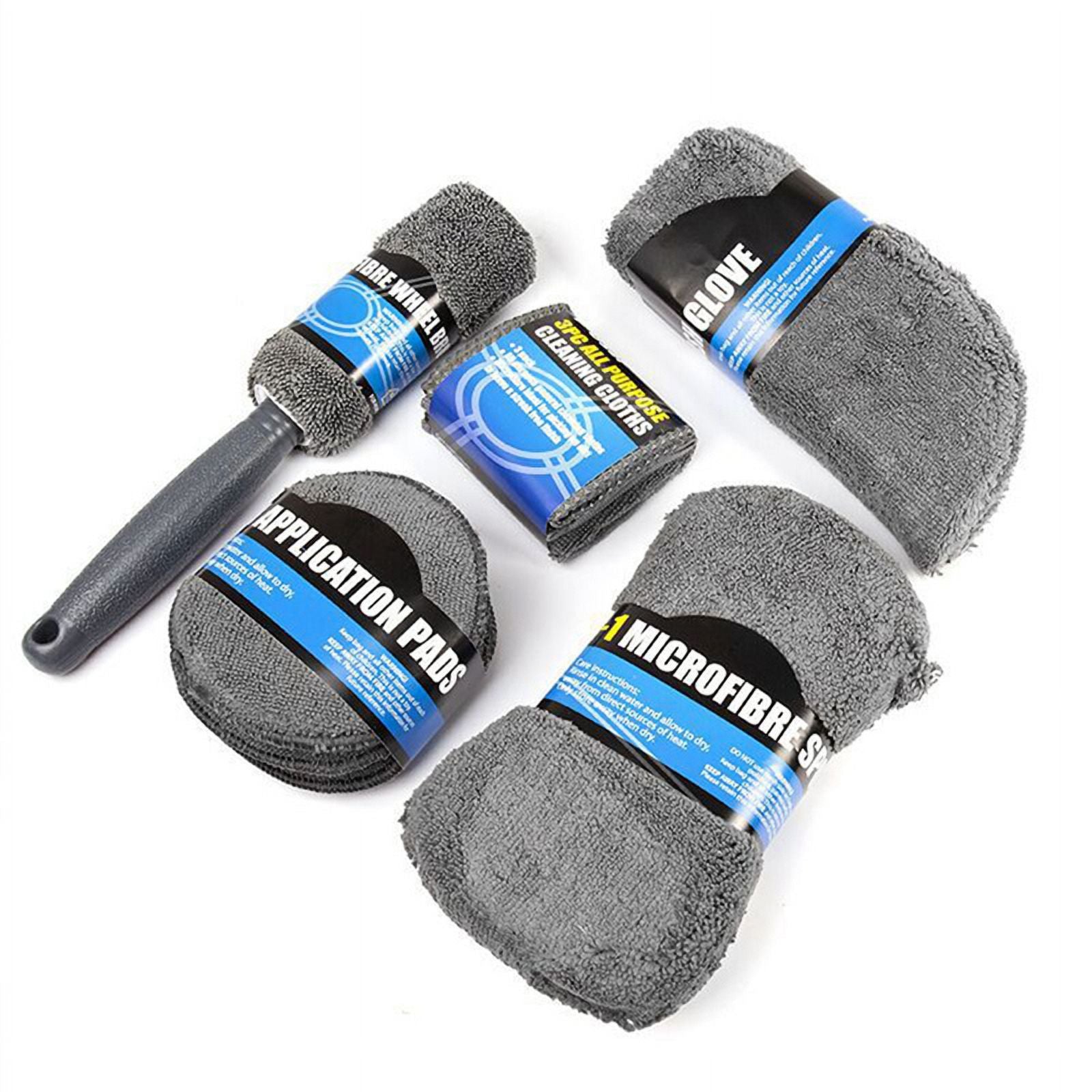 9Pcs Car Cleaning Tool Kit, Microfiber Car Detailing Cleaning Tools Set for Interior Exterior Car Washing Beauty Winter
