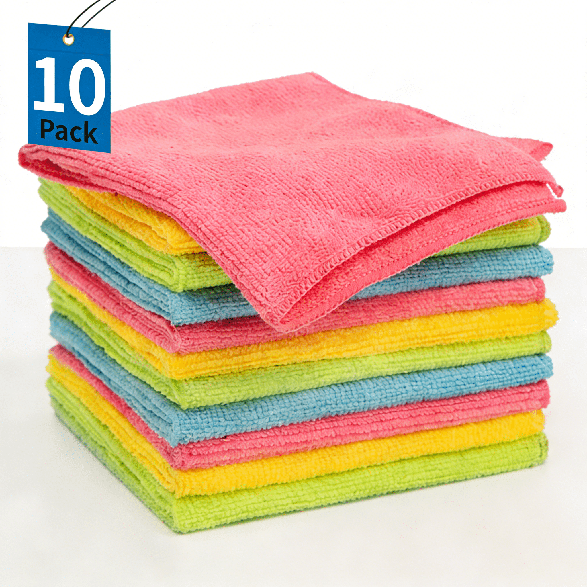10/20/40-Piece Microfiber Cleaning Cloth Set - Ultra-Absorbent &amp; Quick-Drying, Streak-Free &amp; Stain-Free, Ideal for Kitchen, Bathroom, Car, and Furniture - Durable Reusable Towels, Multi-Purpose Clean