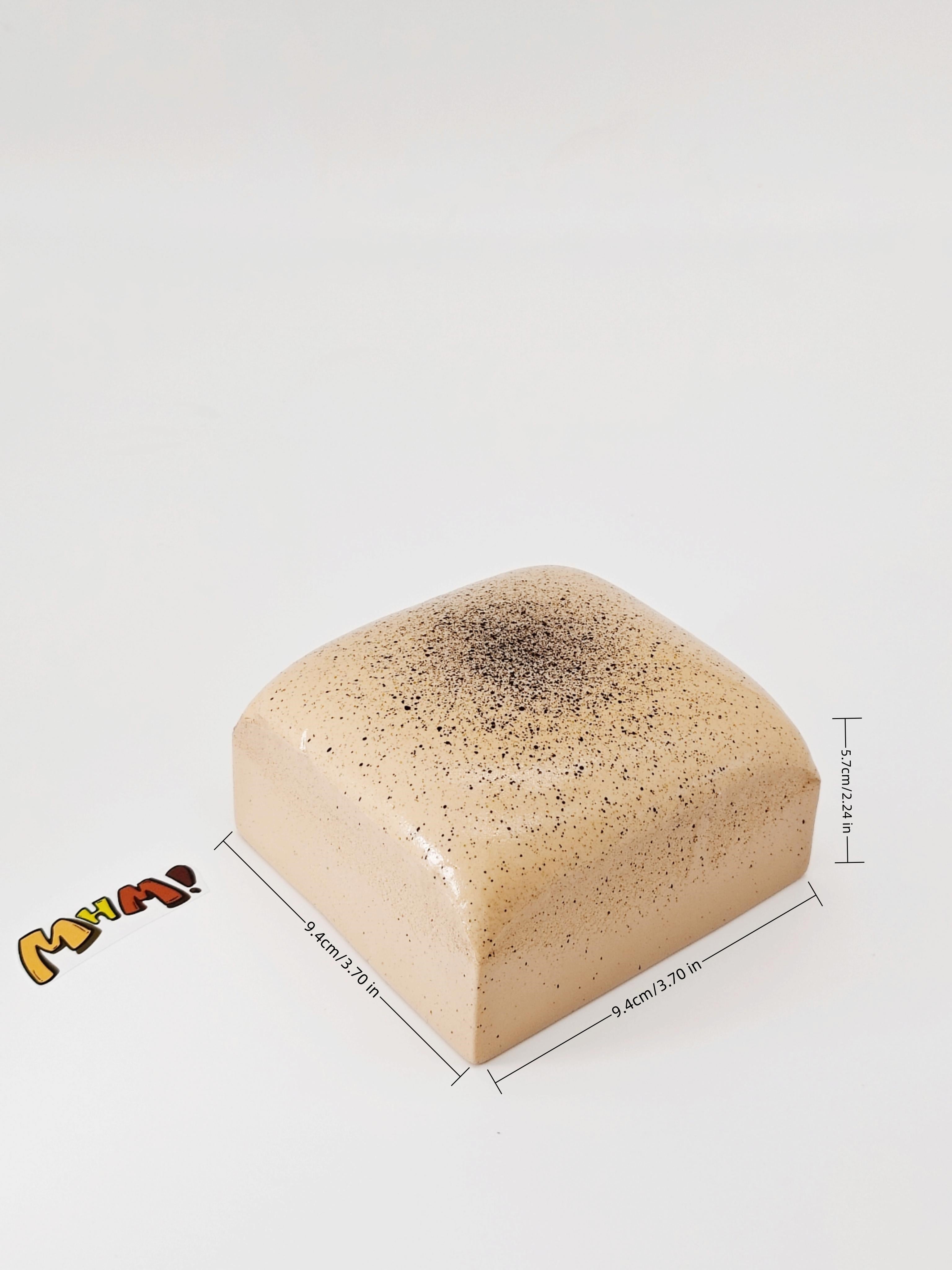 Coffee Cream Mousse Cake Squishy - Sticky & Soft Slice Toy | Scented Latte Dessert Fidget
