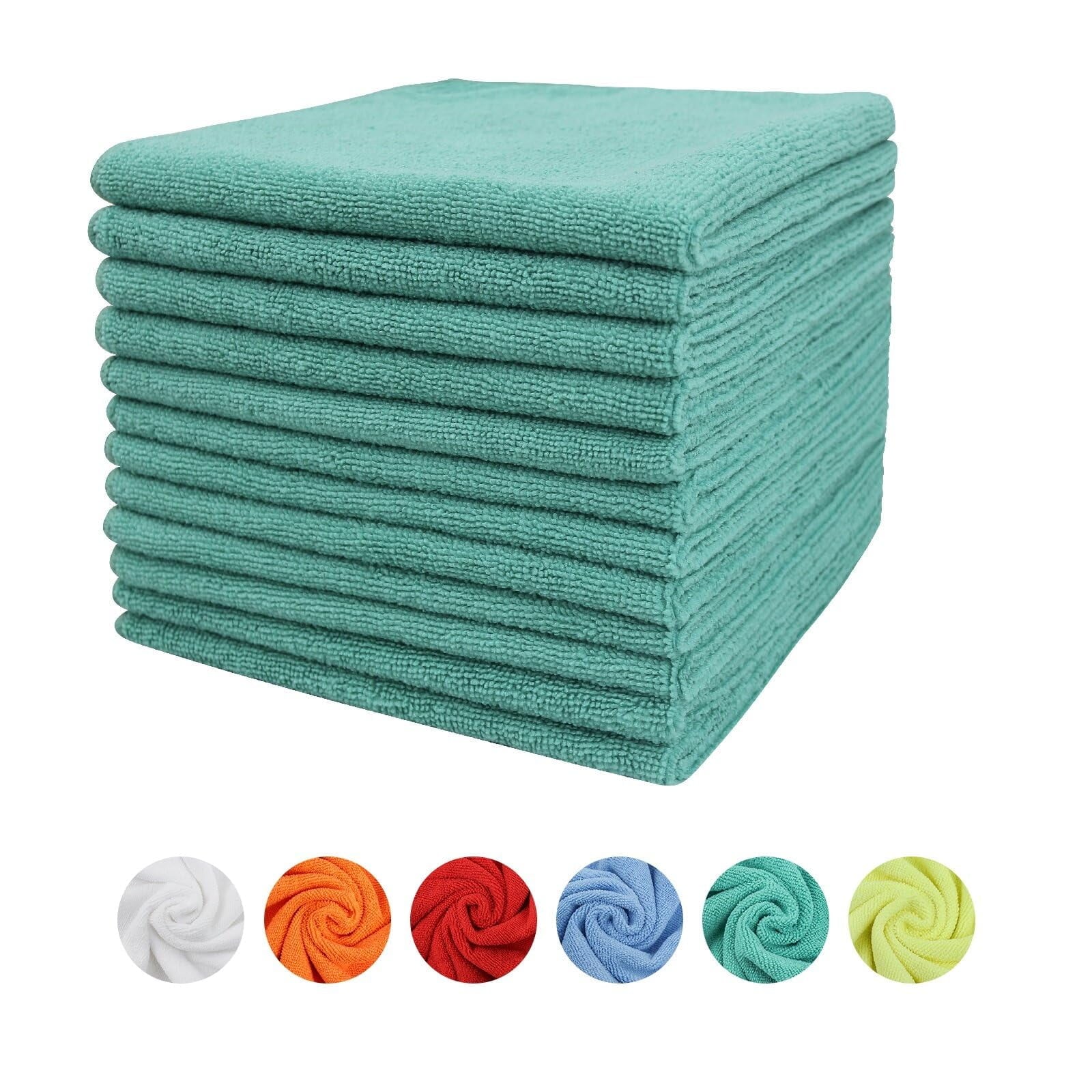 Clean Microfiber Cleaning Cloth, 16in*16in, 12 Pack Ultra-Thick Cleaning Rags, Super Absorbent, Lint Free &amp; Streak Free Cleaning Towels For Car, House, Kitchen, Office