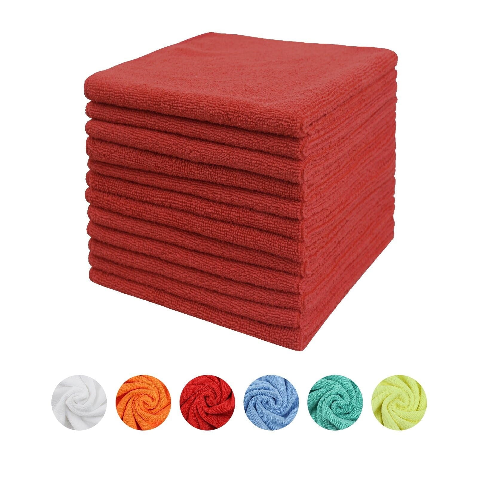 Clean Microfiber Cleaning Cloth, 16in*16in, 12 Pack Ultra-Thick Cleaning Rags, Super Absorbent, Lint Free &amp; Streak Free Cleaning Towels For Car, House, Kitchen, Office