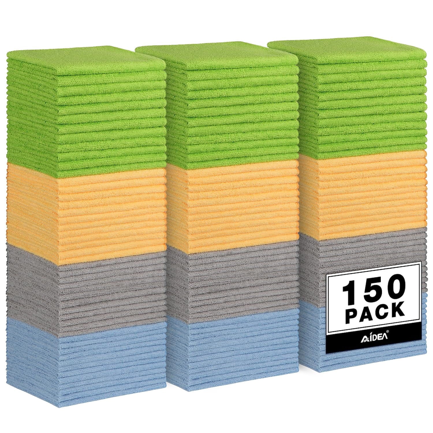 Microfiber Cleaning Cloth 24 Pack, Microfiber Towels For Cars, Soft &amp; Absorbent Cleaning Rags, Premium Lint Free Shop Towels For House, Kitchen, Car, 12inx16in