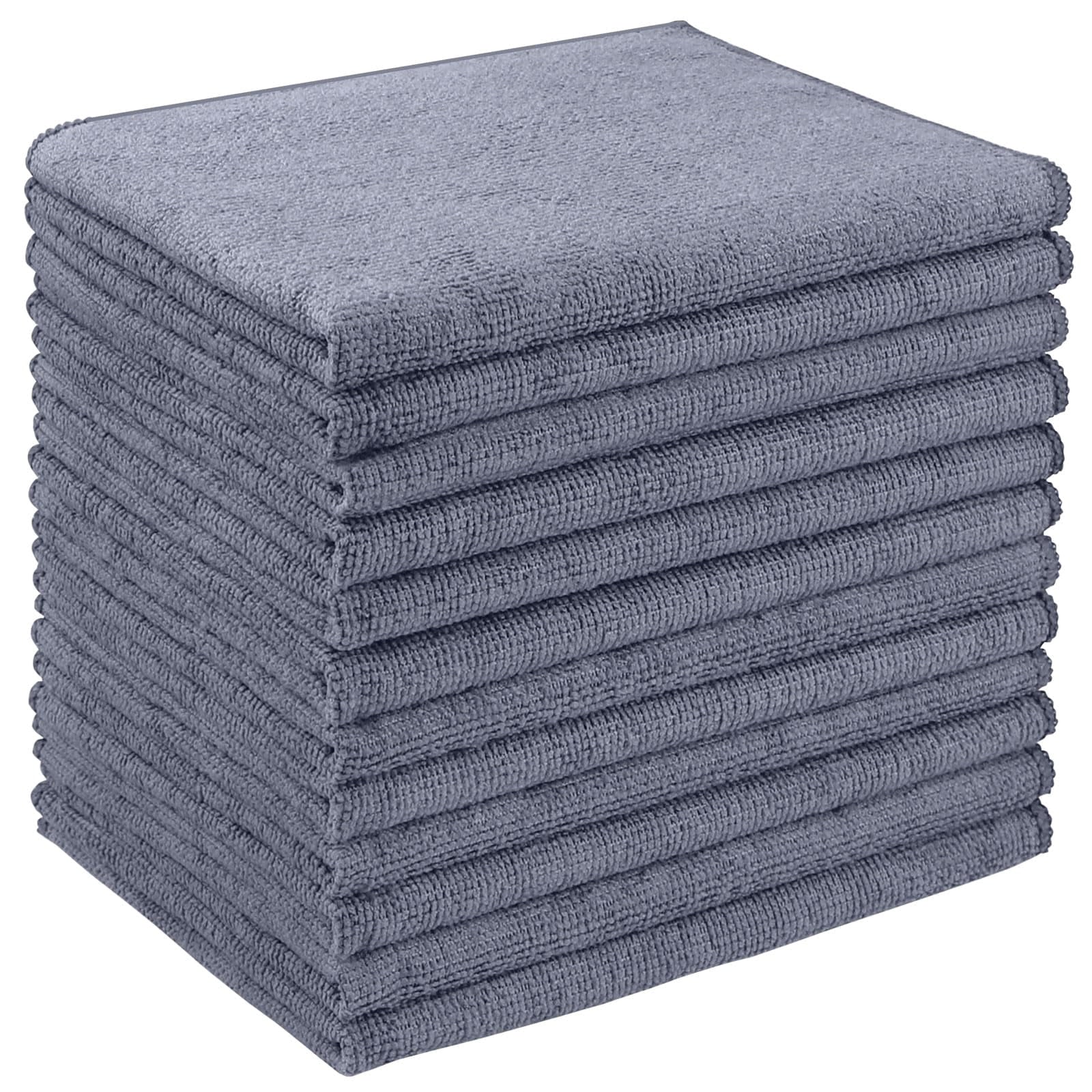 Microfiber Cleaning Cloth 24 Pack, Microfiber Towels For Cars, Soft &amp; Absorbent Cleaning Rags, Premium Lint Free Shop Towels For House, Kitchen, Car, 12inx16in