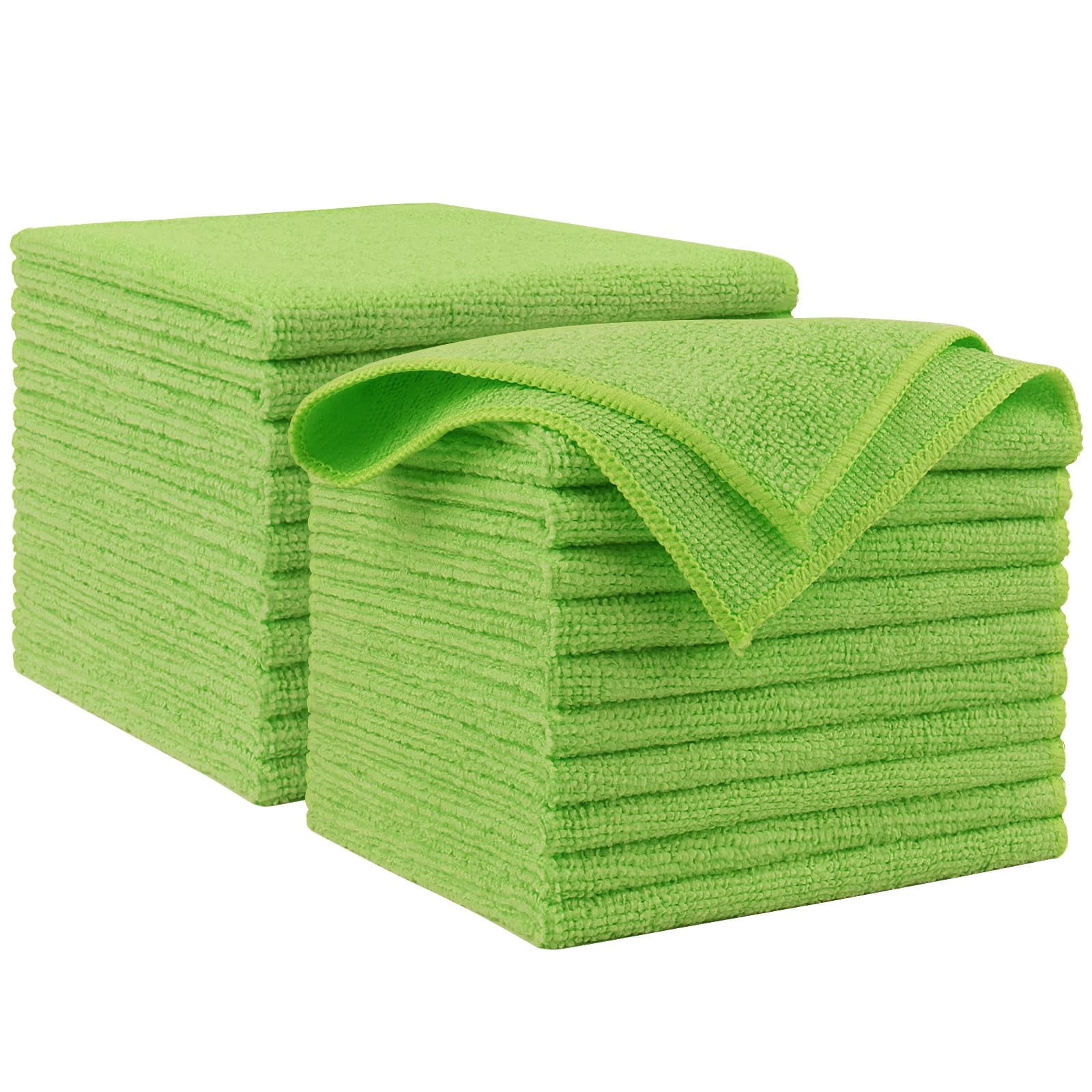 Microfiber Cleaning Cloth Black 10PK, Microfiber Towels For Cars, Premium Wash Cloths, Dusting Cloth Lint Free Cleaning Rags For SUVs, House, Kitchen, Window, Cleaning Supplies12×12"