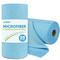 Microfiber Cleaning Cloth Roll, Blue Shop Towels 55 Sheets Washable, Microfiber Towels For Cars, Blue Rags Reusable Paper Towel For Automotive, Workshop, House, Kitchen, Cleaning Supplies11×9"
