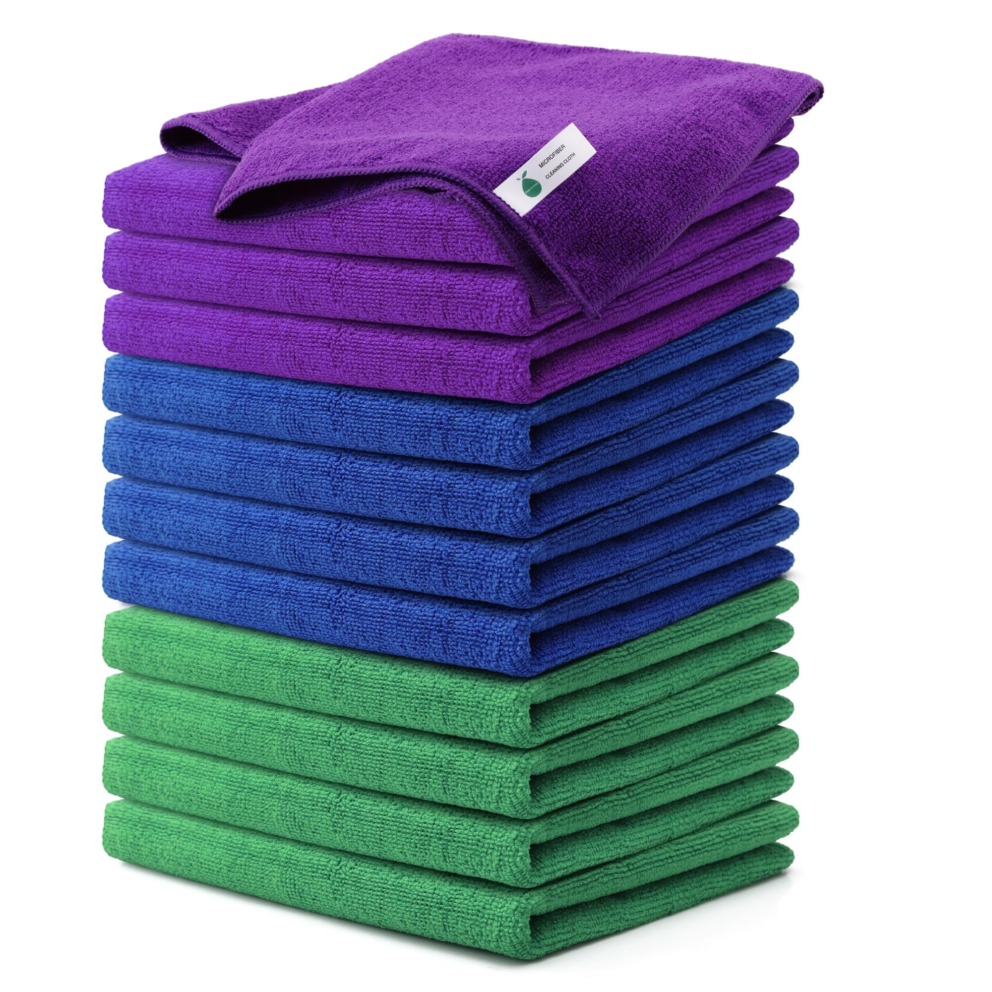 Microfiber Cleaning Cloths-12 Pack,Microfiber Towels For Cars &amp; Kitchen,Highly Absorbent Cleaning Towel,Lint Free Streak Free Rags For House,Window,Grey(12.2"x12.2")
