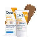 CeraVe Hydrating Mineral Sunscreen SPF 30 Face Sheer Tint, Shade: Deep