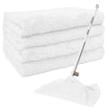 4 Pcs Extra Large Microfiber Cleaning Cloth, 30"x20" Washable Reusable Floor Cloth For Squeegee Mop House Floor Kitchen Car Window Highly Absorbent, Lint And Streak Free (Grey)