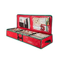 Christmas Storage Rack Spacious Under Bed Holiday Wrapping Paper Container For Wrapping Ribbons Bows Wrapping Supplies Etc Clothes Organizers Clear Storage under Bed Tubs Storage under Dorm Bed
