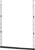 Hanging Closet Rod, Adjustable Width and Height Closet Hanging Organizer, Space-Saving Clothes Hanging Bar, Closet Extender Hanging Rod Double Closet Hanging Rod,  Chrome