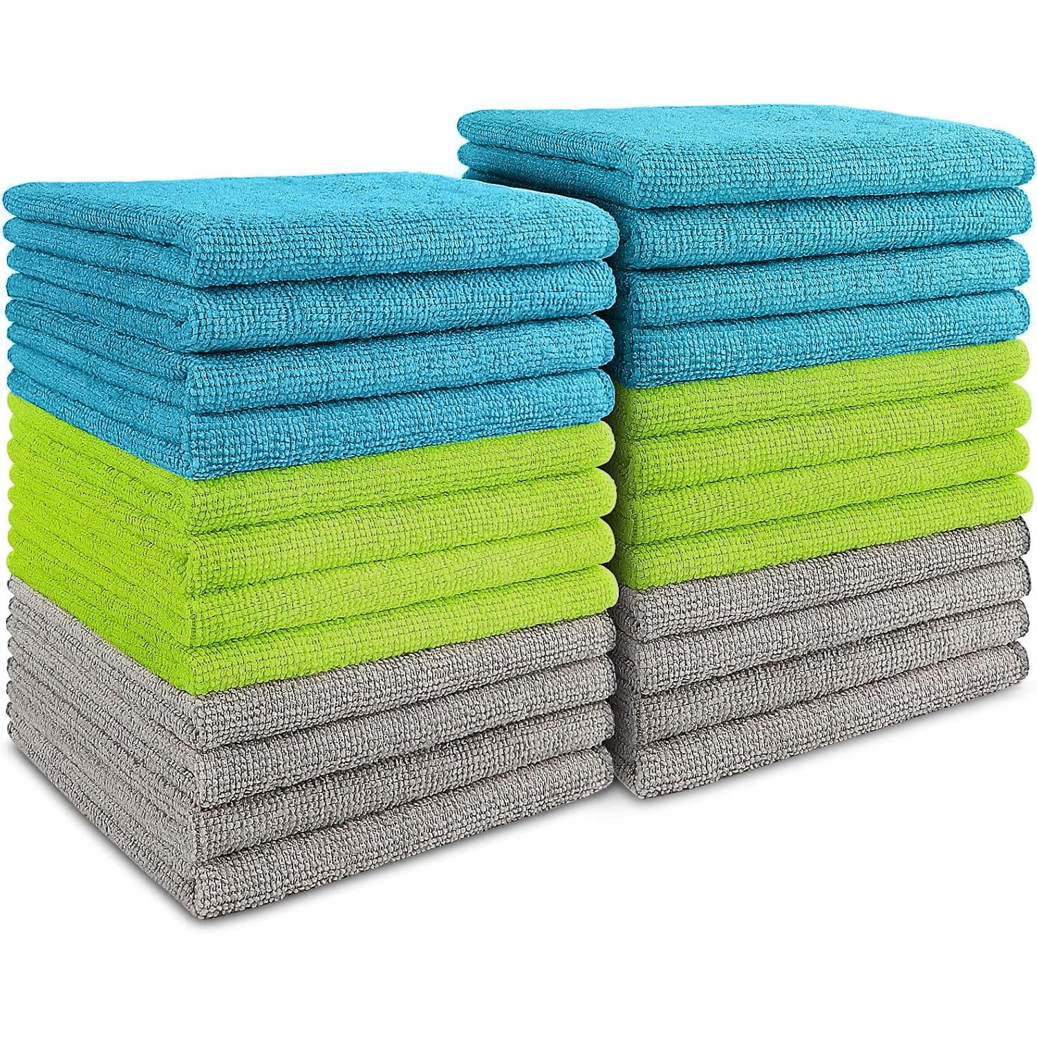 Microfiber Cleaning Cloth-50PK, Soft Microfiber Towels For Cars, Absorbent Cleaning Rags, Lint-Free Streak-Free Wash Cloths For House, Kitchen, Window(12in.x12in)