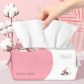 Disposable Face Towel, Ultra Soft &amp; Thick Washcloths, Biodegradable Facial Towels for Sensitive , Makeup Remover Dry Wipes, Lint-Free Towelettes for Cleansing