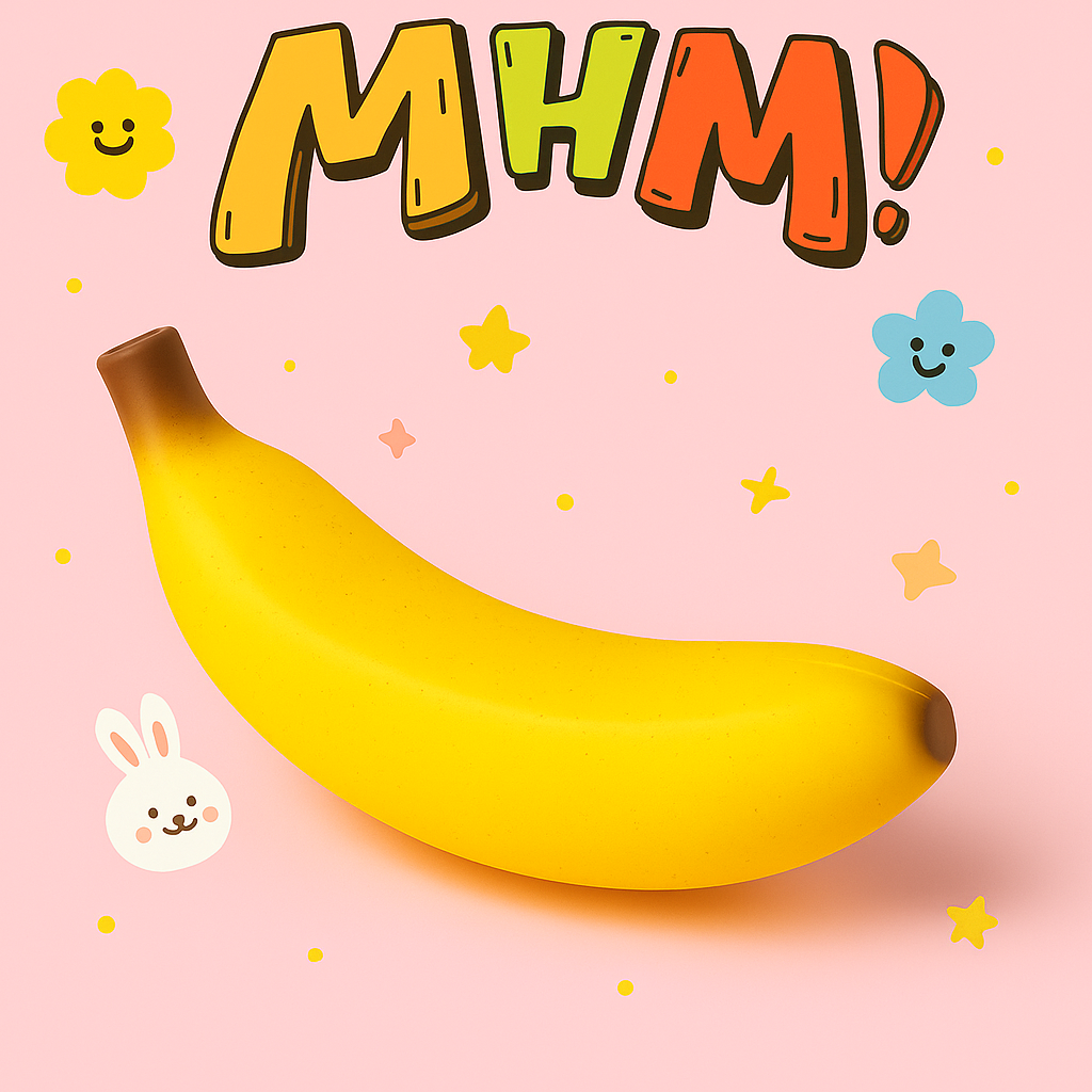 Jumbo Sticky Banana Squishy - Slow Rising Realistic Fruit Toy | Big Yellow Stress Relief Fidget