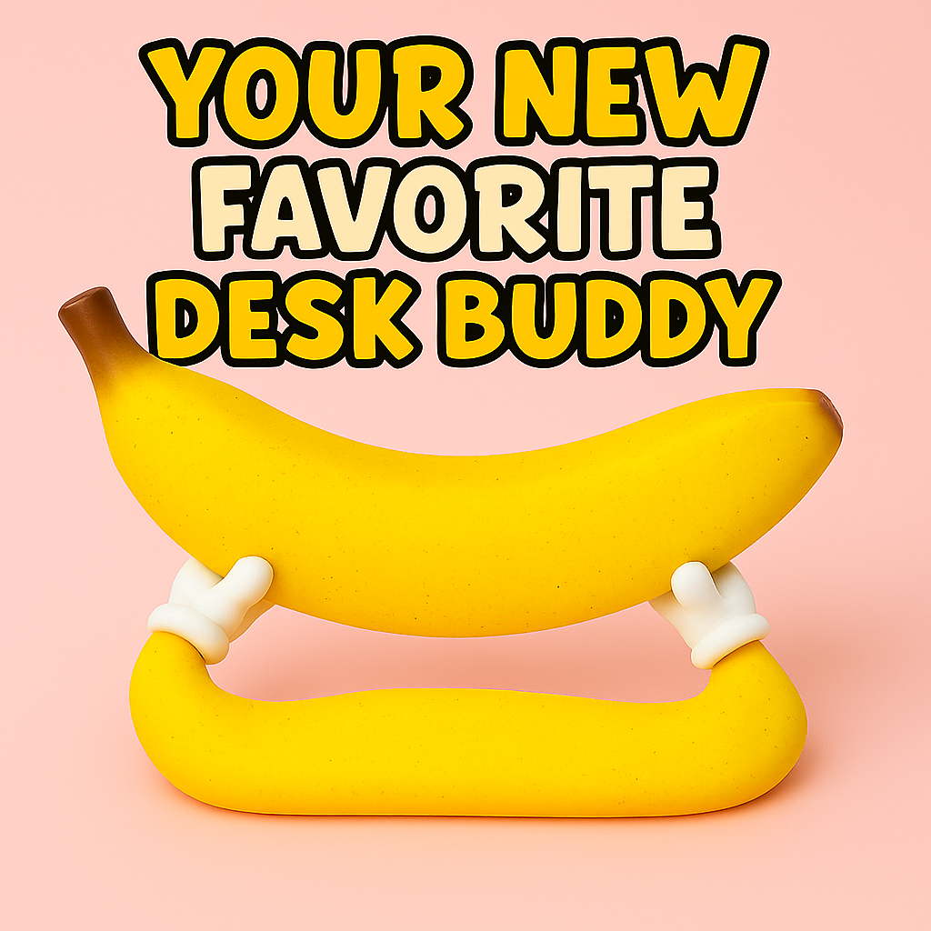 Jumbo Sticky Banana Squishy - Slow Rising Realistic Fruit Toy | Big Yellow Stress Relief Fidget